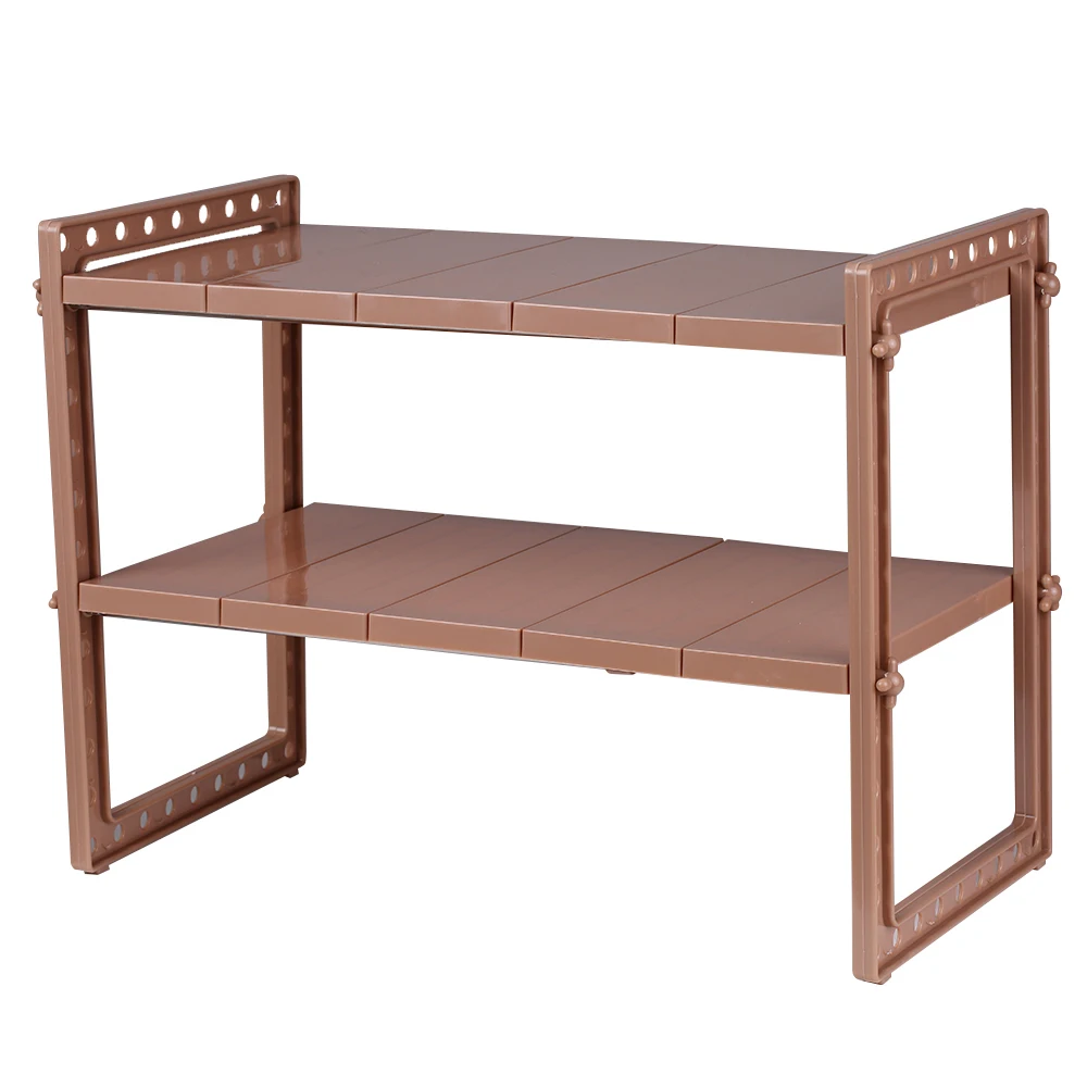 Многофункциональный 2 уровневый расширяемый органайзер для хранения на полке