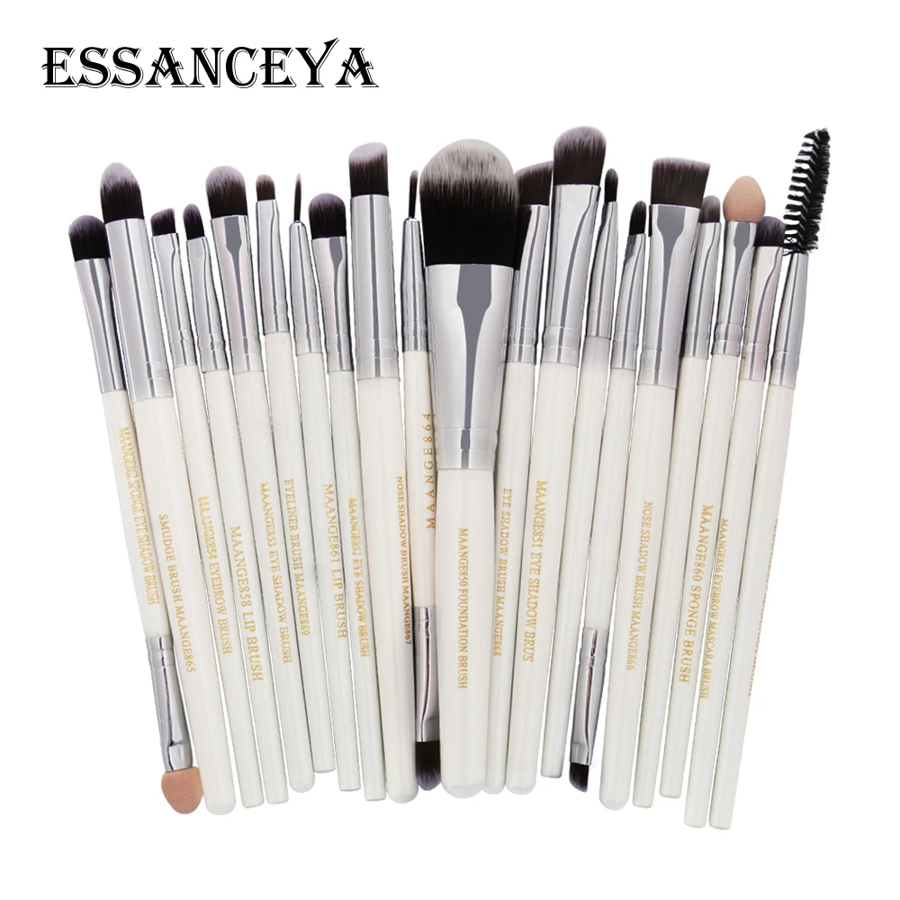 20BY Essanceya Pro 20/22 шт. кисти для макияжа косметическая пудра Румяна Тени для век подводка для глаз Красота Макияж Кисти Инструменты для макияжа бровей - Handle Color: 20BY