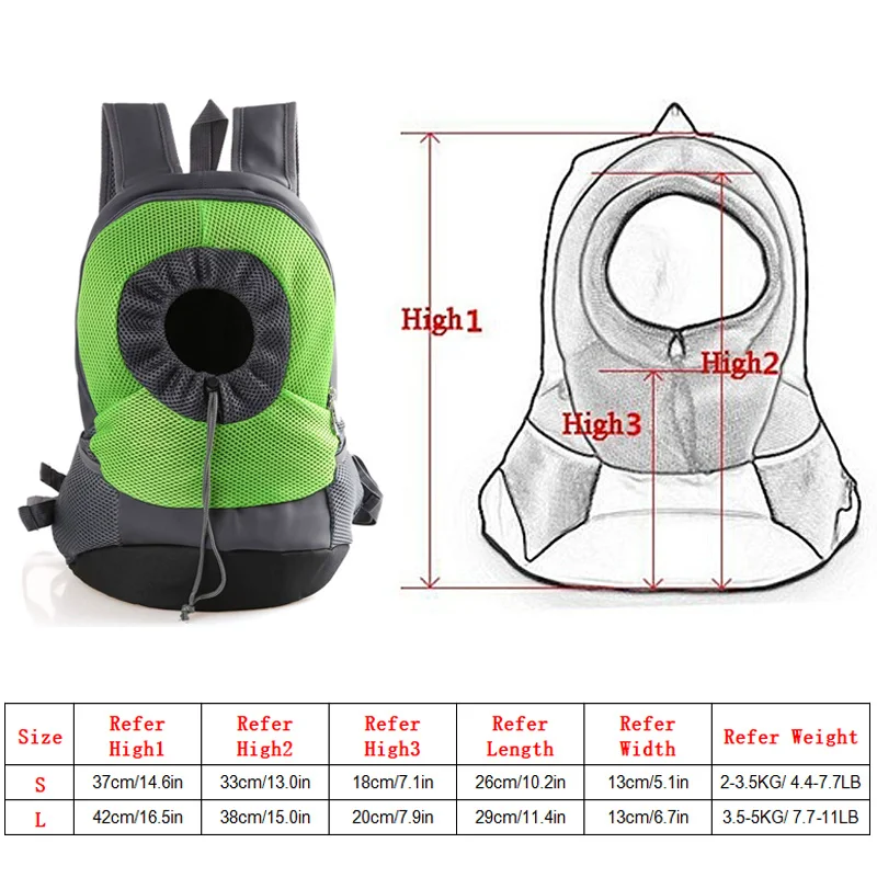 

New Pet Dog Bag Backpack Bleathable Mesh Puppy Shoulder Bag Cat Chest bag