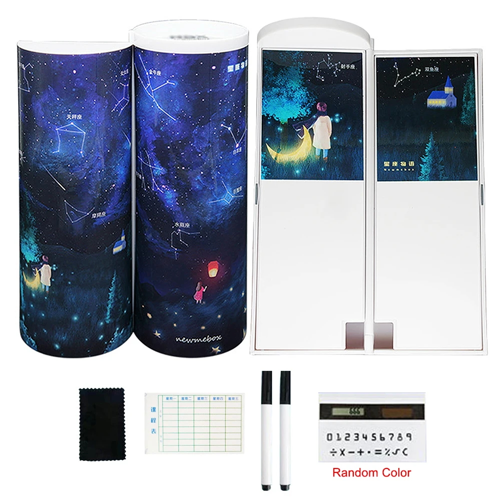 

Creative Large Capacity Pencil Cases for Boys Girls School Stationery Pencil Box Multifunctional with Mirror Calculator