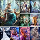 Алмазная 5D картина сделай сам, Фея бабочек, круглая вышивка, мозаика, вышивка крестиком, украшение для дома, рождественский подарок