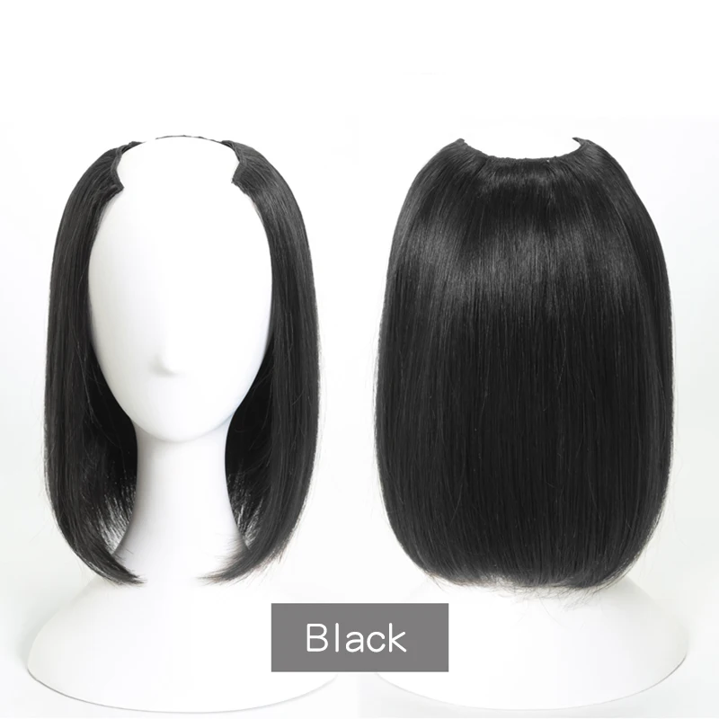 Волосы BUQI hair10 дюймов короткие прямые U-образные человеческие волосы парики для