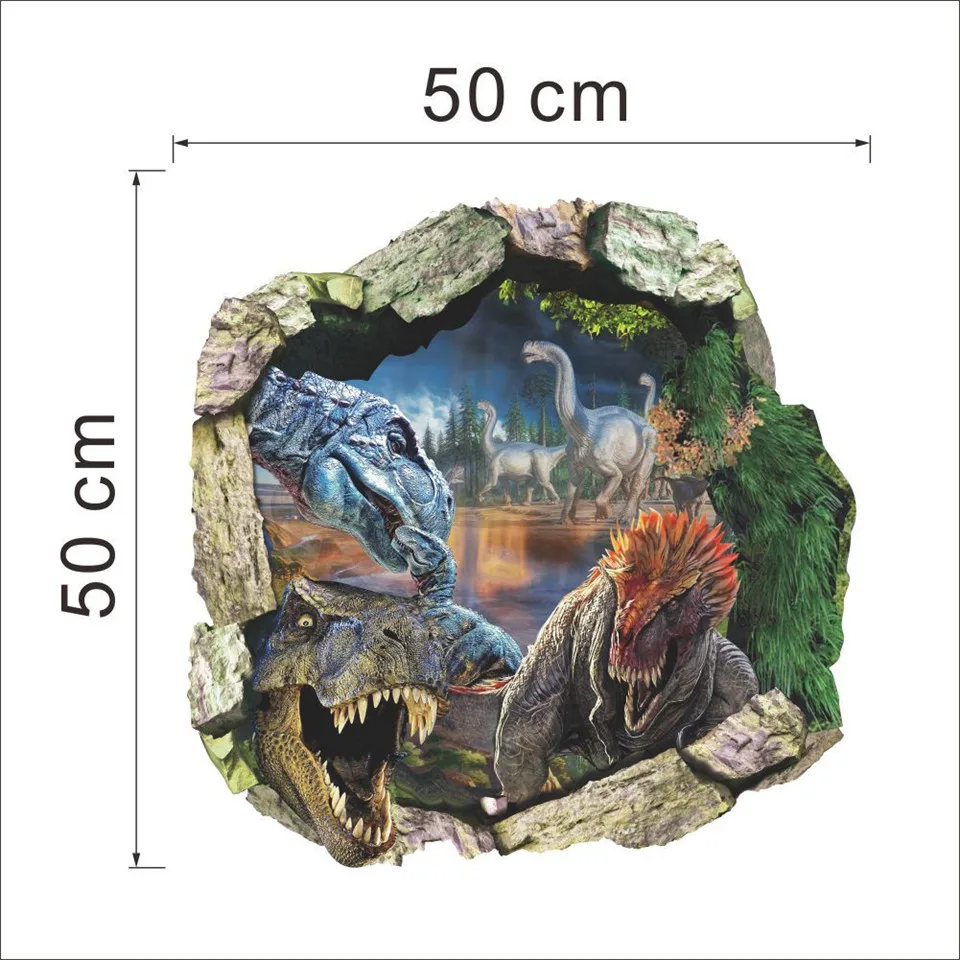 Настенная виниловая наклейка с динозавром зоопарк украшение детской комнаты