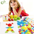 155 шт., деревянные многофункциональные головоломки для детей