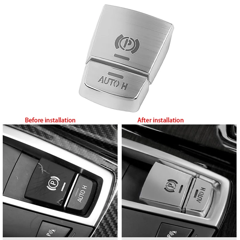 

for -BMW- 5 6 7 Series F10 F01 5GT F07 X3 F25 X4 F26 X5 F15 X6 F16 2Pcs Car Handbrake Auto Cover Sticker Trim