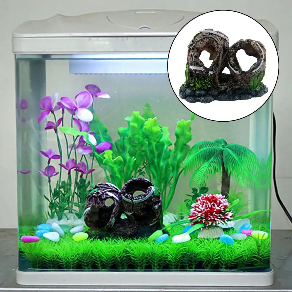 Practical Aquarium Ornament Artificial Resin Mountain Creative Landscape Exquisite Workmanship for | Дом и сад