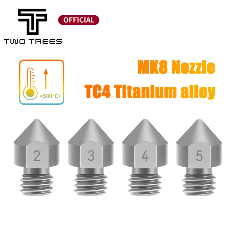 3D принтер TC4 титановый сплав MK8 сопло Reprap 1 75 мм 0 2/0 3/0 4/0 5 для Ender 3 CR10 двух деревьев