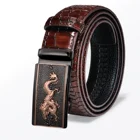 Ремни из натуральной кожи для мужчин, автоматические мужские ремни из сплава, черные ремни из воловьей кожи, ремень для джинсов, модный брендовый ремень DiBanGu