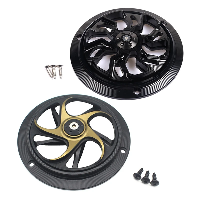 

2PCS Motorcycle Engine Cover Fan Protector Radiator Guard Accessories for Vespa Sprint 150 Primavera 150(Golden & Black)