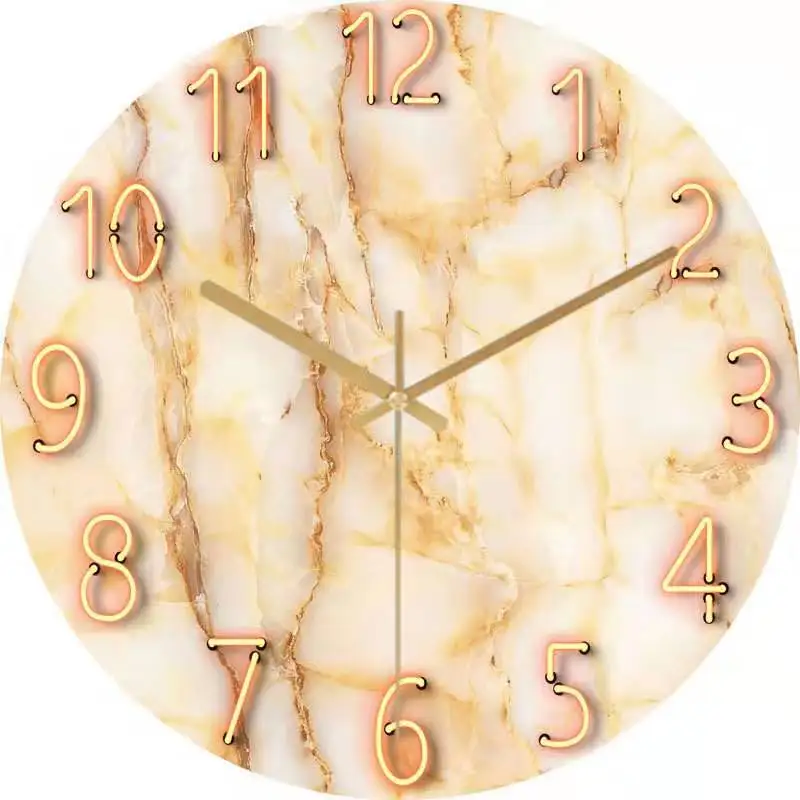 Marble Texture 1 30 см бесшумные настенные часы с мраморной текстурой кварцевые модные большие современные скандинавские стильные бесшумные декоративные часы для гостиной спальни - Цвет: Marble Texture 1