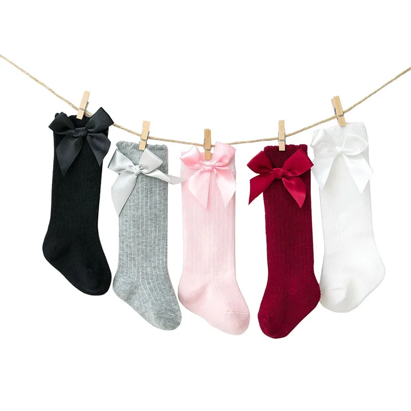 Для новорожденных для маленьких девочек с бантом носки принцессы Детские