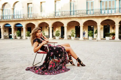 

2019 New Women Summer V Neck Vintage Boho Long Maxi Floral National Chiffon Dress Party Beach Dress Floral Sundress
