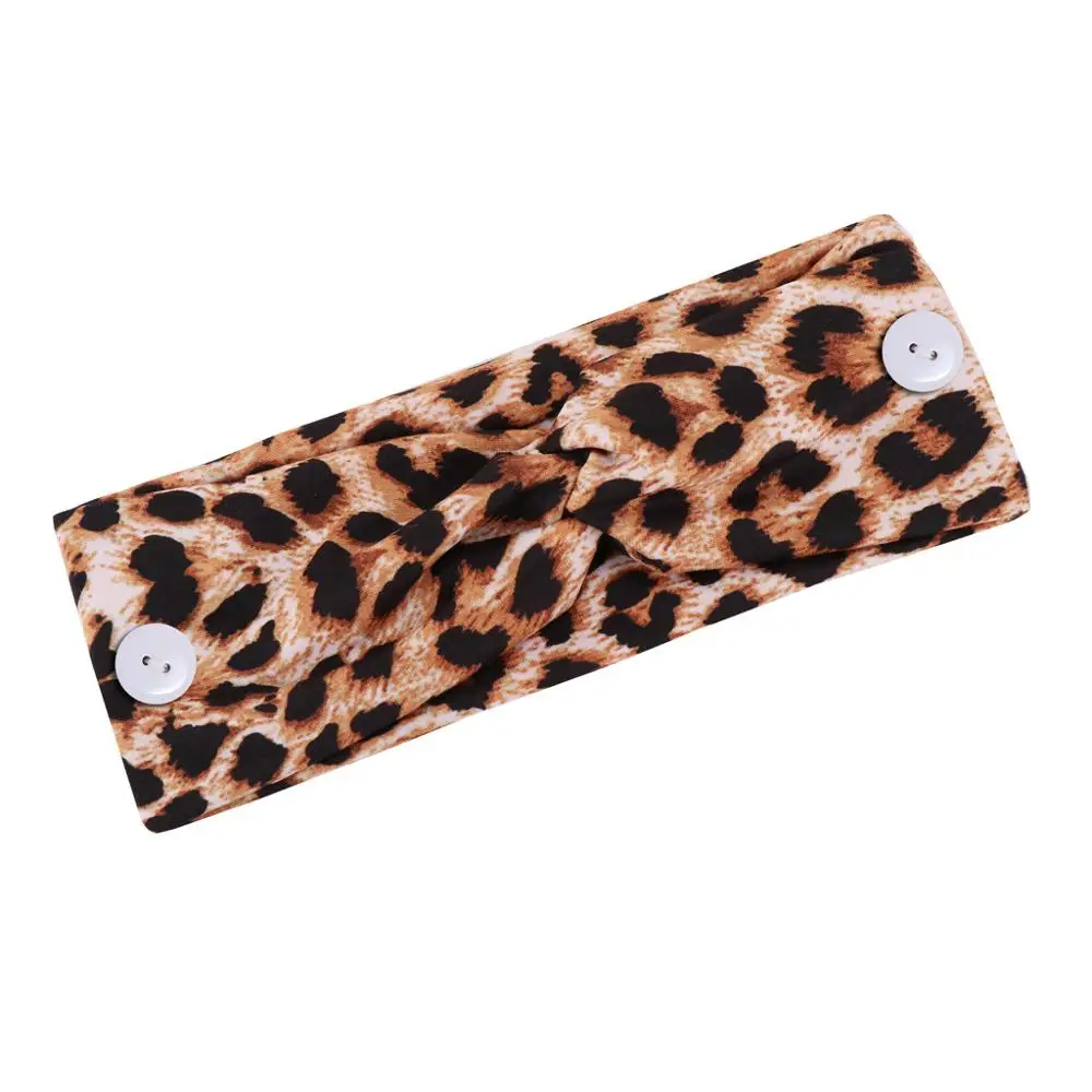2020 New Fashion Print women girls Headbands ladies Turban headwear bow hair Ribbons with buttons Bandanas Hair Accessories |