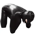 Комбинезон мужской из искусственной кожи, эротический обтягивающий черный