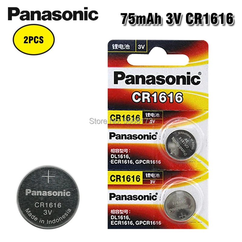 Кнопочная батарейка Panasonic CR1616 для часов 100% оригинальная с пультом дистанционного
