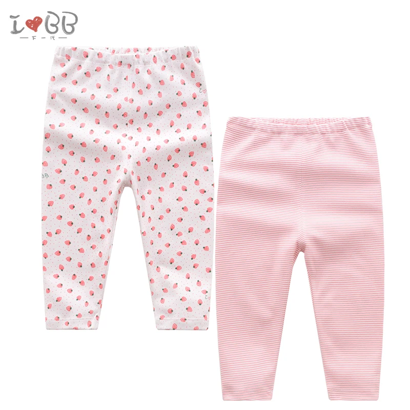 Beige 2 PCS Детские штаны из 2 предметов, теплые штаны для девочек, одежда для малышей, милая мягкая хлопковая одежда розового цвета - Цвет: Beige 2 PCS