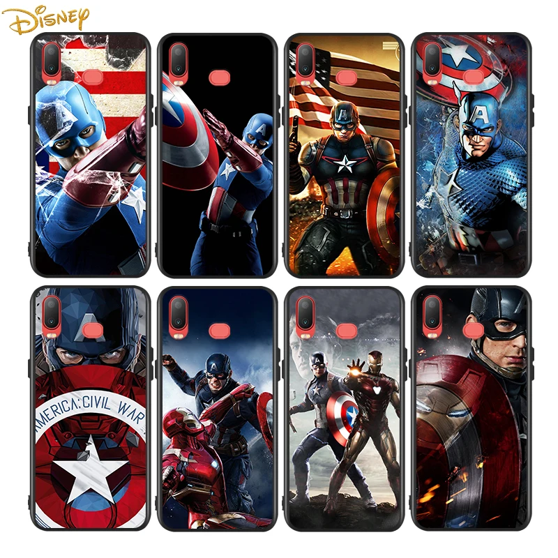 

Captain America Marvel for Samsung Galaxy A9 A8 Star A750 A7 A6 A5 A3 Plus 2018 2017 2016 Black Phone Case Soft Cover