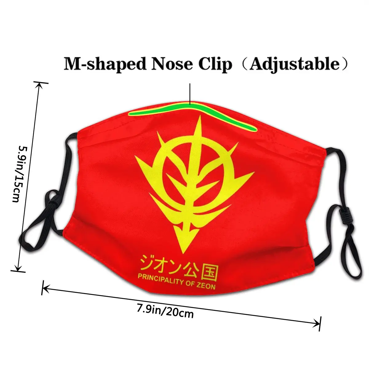 Маски для лица Gundam Amuro Ray Robot Universal Century Anime Mascarillas многоразовые принцесса Zeon Adulte |
