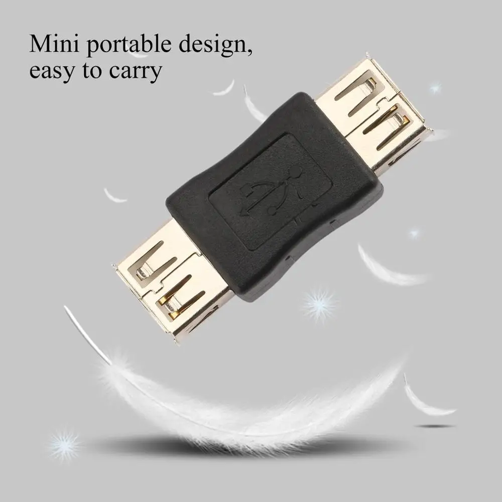 Новый портативный мини USB 2 0 Тип A гнездо к гнезду адаптер разъем F / конвертер