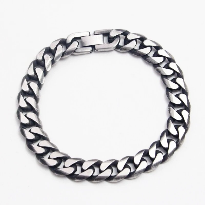 Изысканные Винтажные Ювелирные изделия Ретро браслеты для мужчин звенья цепи