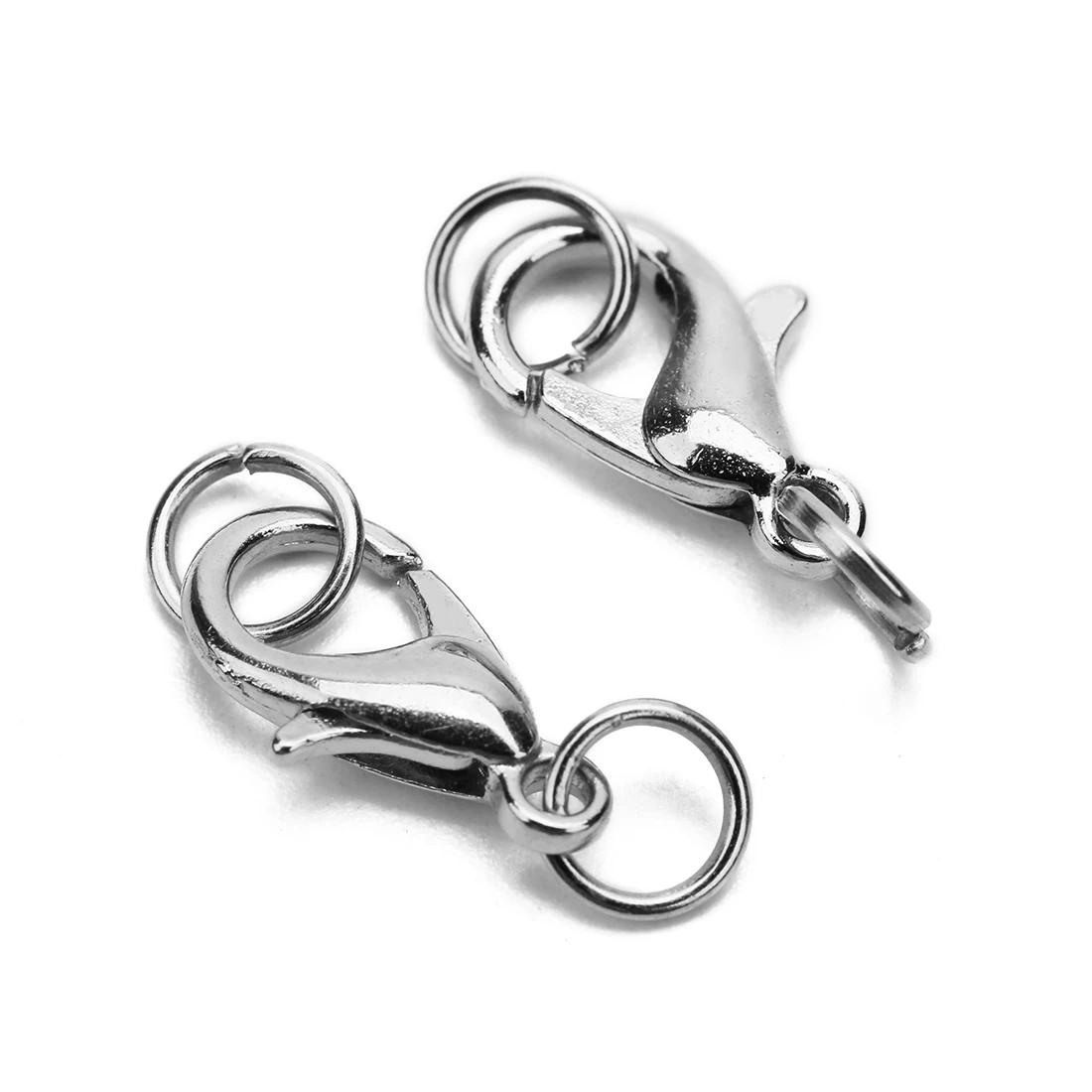20pcs 10 12 14mm Lobster Clasps Hooks Set Metal Iron Gold Color Jump Rings End Clasps Connectors Necklace Supplies For Jewelry