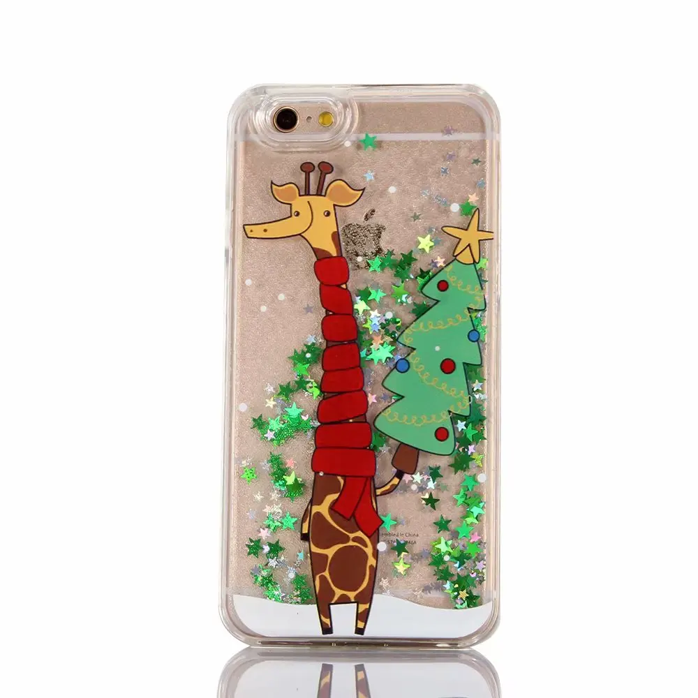 Мультяшный Рождественский чехол для iphone XR XS Max santa claus elk Diamond gliter 5 5S SE 6 6s 7 8 Plus X