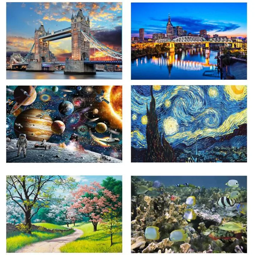 1000 шт. взрослых головоломки 3D антистресс игрушки Монтессори Parper Adulto развивающие