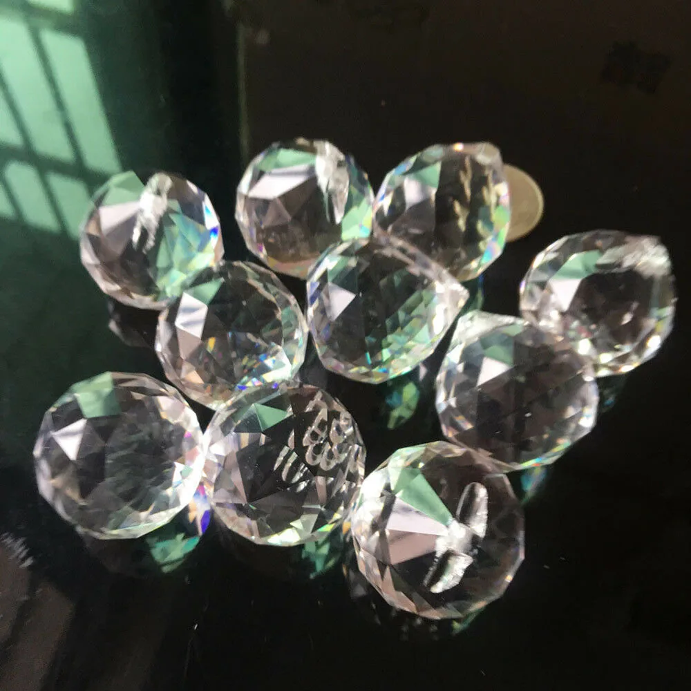 5 шт. 30 мм хрустальный стеклянный шар Радужный Ловец Солнца Призма граненый кулон