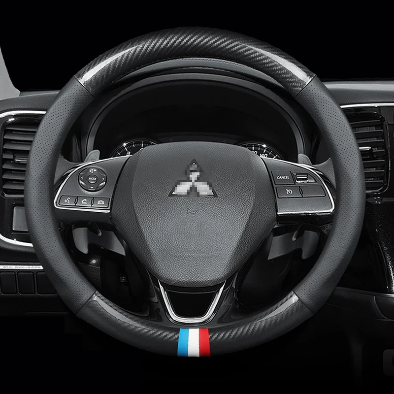 Крышка рулевого колеса автомобиля для Mitsubishi Pajero Outlander ASX Lancer X 10 Galant углеродное
