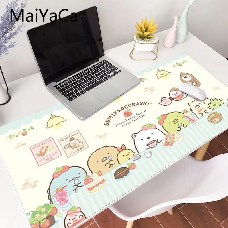 

MaiYaCa Top Quality Japan sumikko gurashi Rubber Pad to Mouse Game Gaming Mouse Pad Large Deak Mat 700x300mm for overwatch/cs go