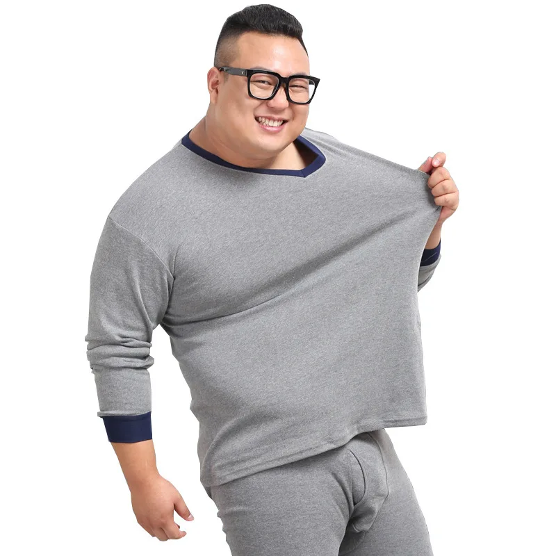 3XL-7XL большой размер мужское термобелье хлопок плюс бархат толстое термобелье зимняя мужская теплая одежда термобелье кальсоны