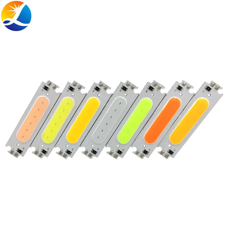 

Dropshipping 60*15mm 12V 2W COB LED Light Strip Flip Chip 6cm Colorful LED Bulb for Auto Lamps House Decor Lights DIY 60mm COB