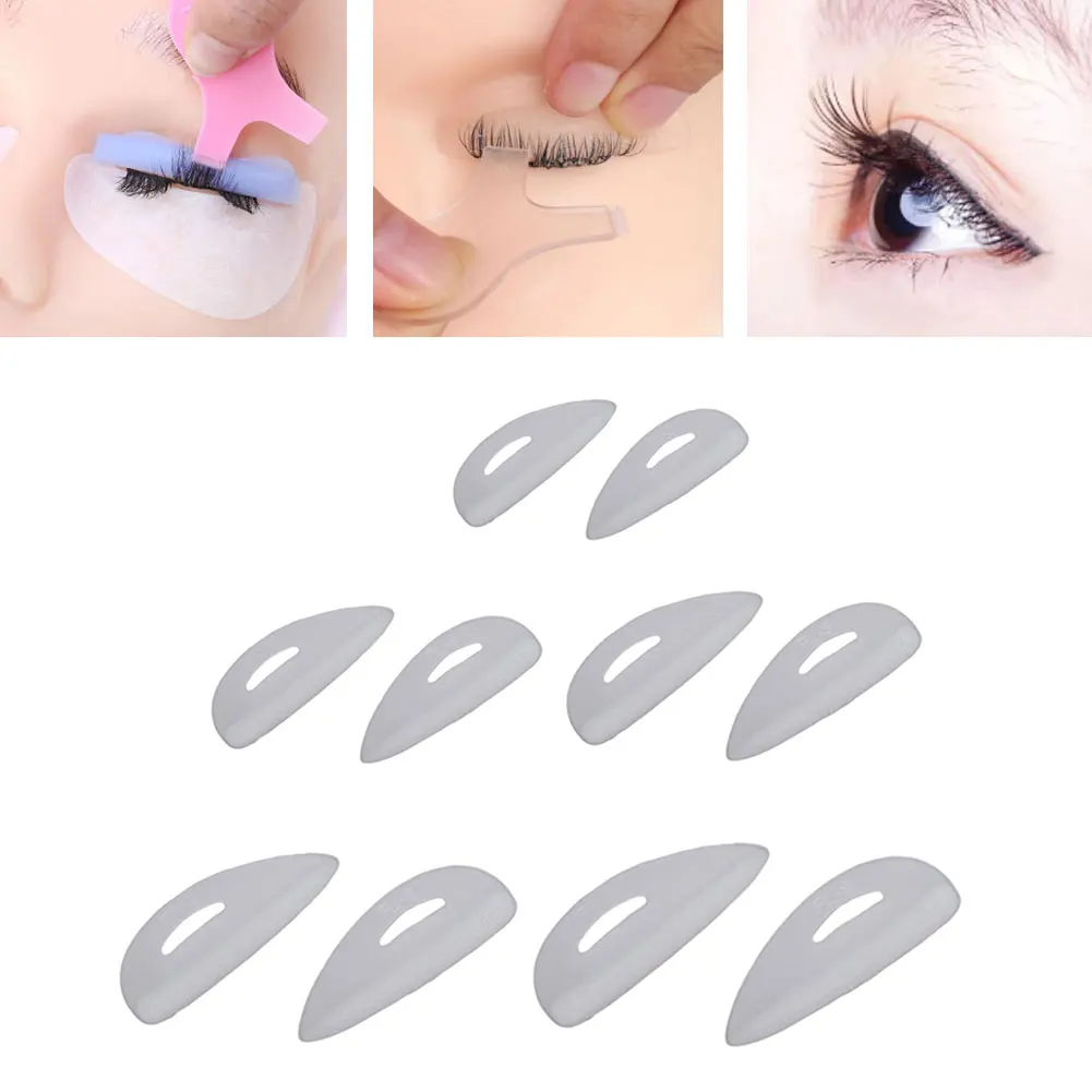 

5pairs Silicone Eyelash Perm Pad Recycling Lashes Rods Shield Lifting 3D Eyelash Curler Eyelash Perming Accessories Applicator