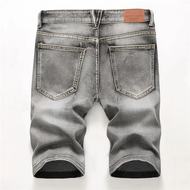 

Summer new style European and American foreign trade men's ripped denim shorts fashion casual high-quality denim shorts for men