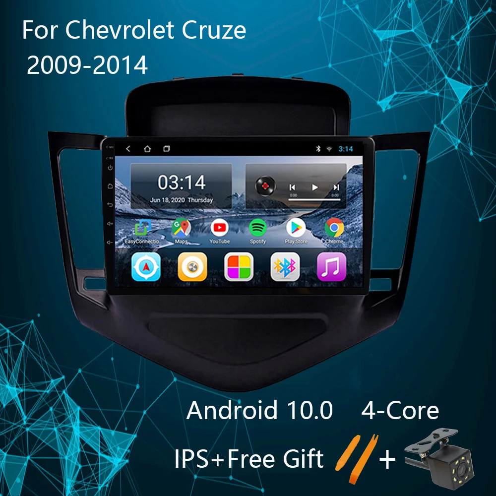 

Автомагнитола для Chevrolet Cruze J300 2009-2014, 2din, мультимедийный видеоплеер, навигация, GPS, аудио, без DVD, с камерой заднего вида, Android