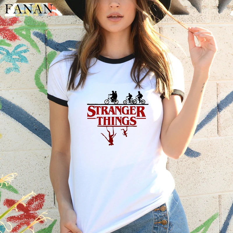 Новинка странные вещи Сезон 3 футболка для женщин с перевернутым дном Eleven женская