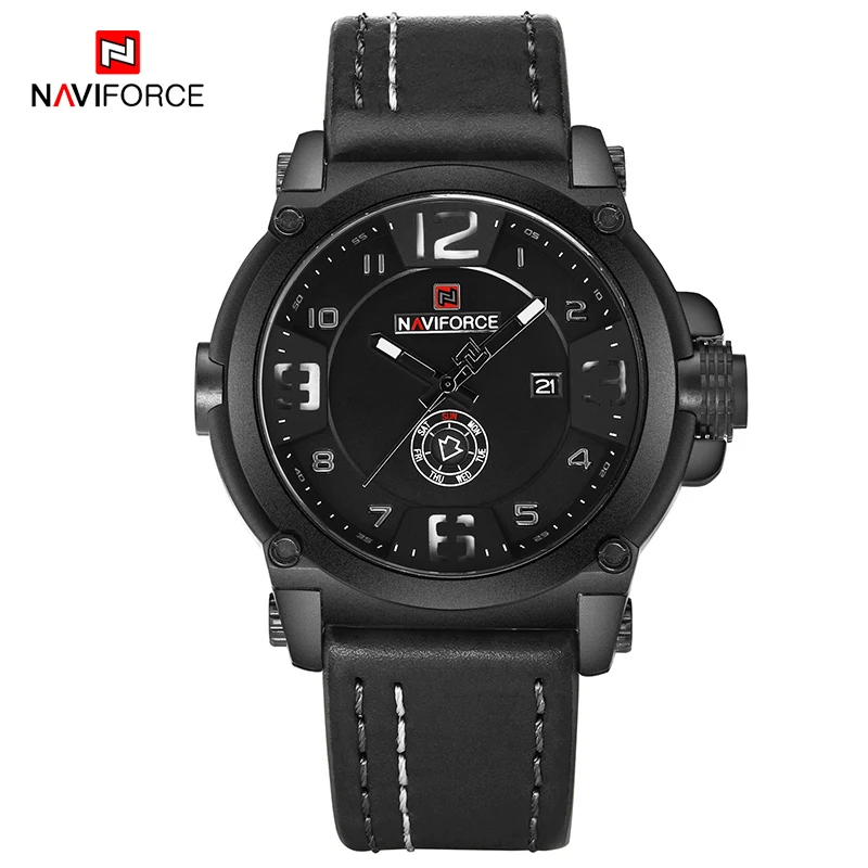 

New NAVIFORCE Watches for Men Luxury Fashion Brand Sport Military Wrist Watch Leather Waterproof Male Clock Relogio Masculino