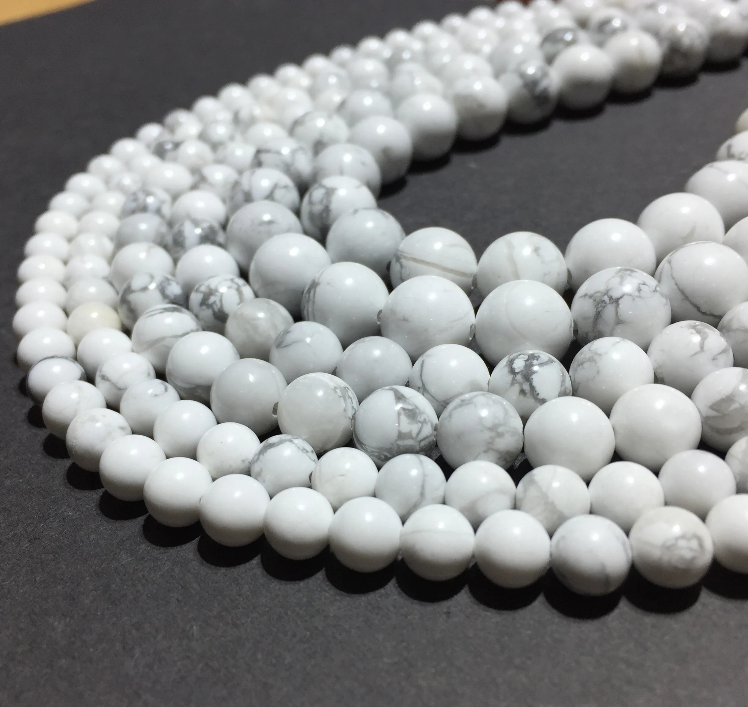 

10mm Natural Gemstone Spacer Loose Beads DIY Jewelry Making For Bracelet Necklace Accessories Design Howlite Beads Factory Price