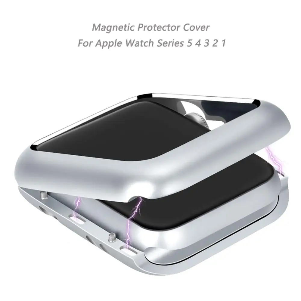 Новый Магнитный защитный чехол для Apple Watch 4 5 Чехол 40 мм 44 полный бампер