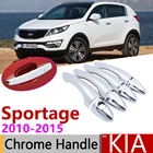 Для KIA Sportage MK3 SL 2010  2015 хромированная внешняя дверная ручка крышка наклейки на автомобиль отделка Набор 2011 2012 2013 2014