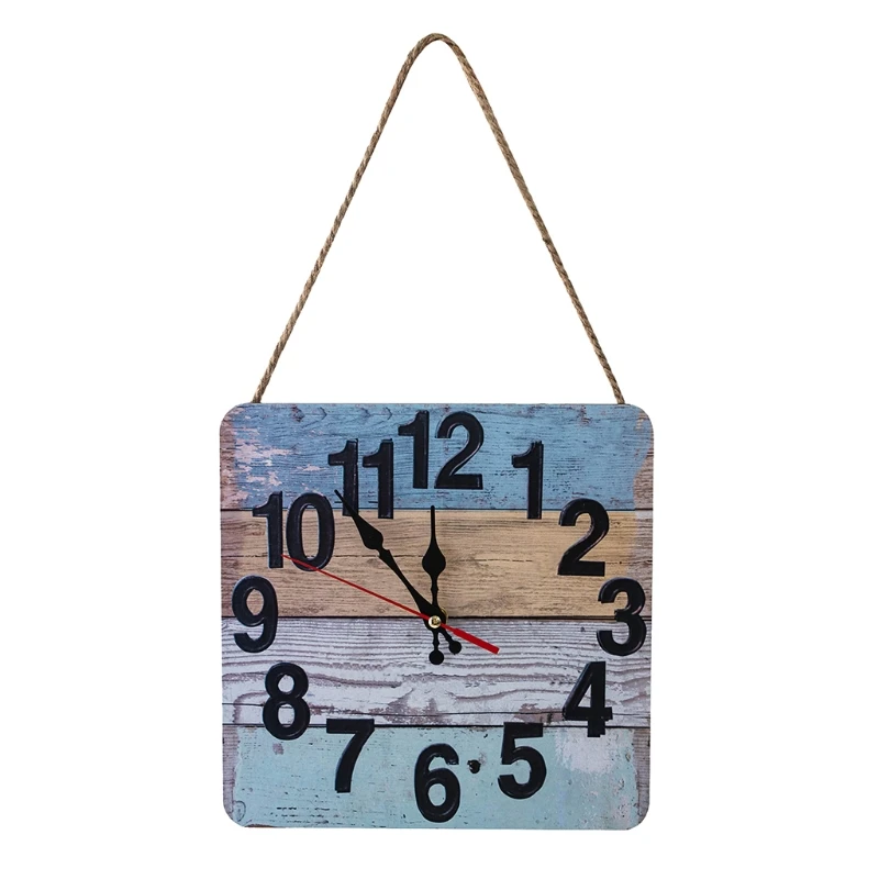 

Industrial Modern Square Wall ClockWall Clock Personality Living Room Clocks Home Office School Vintage Decoration