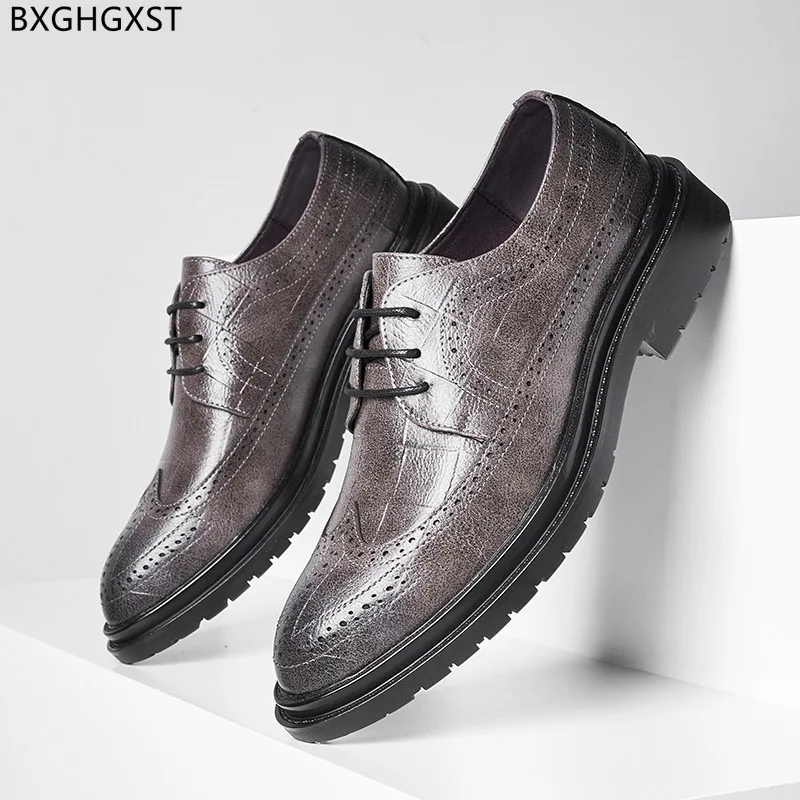 Мужская черная классическая обувь модная брога мужская | Обувь