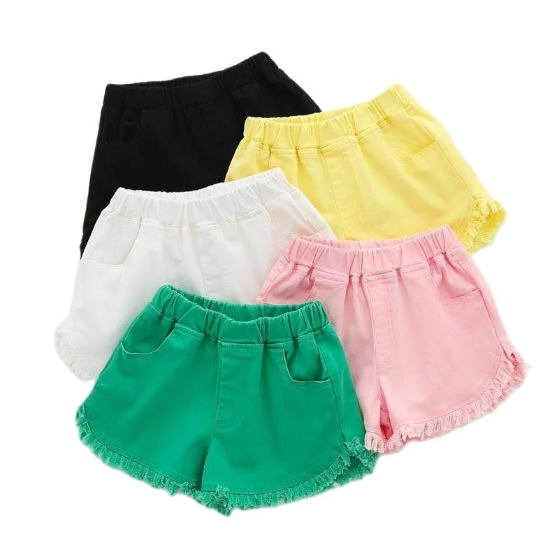 

Girls Denim Shorts 2021 Summer Foreign Multi-color Cotton Korean Version of Children's Summer Shorts P4206
