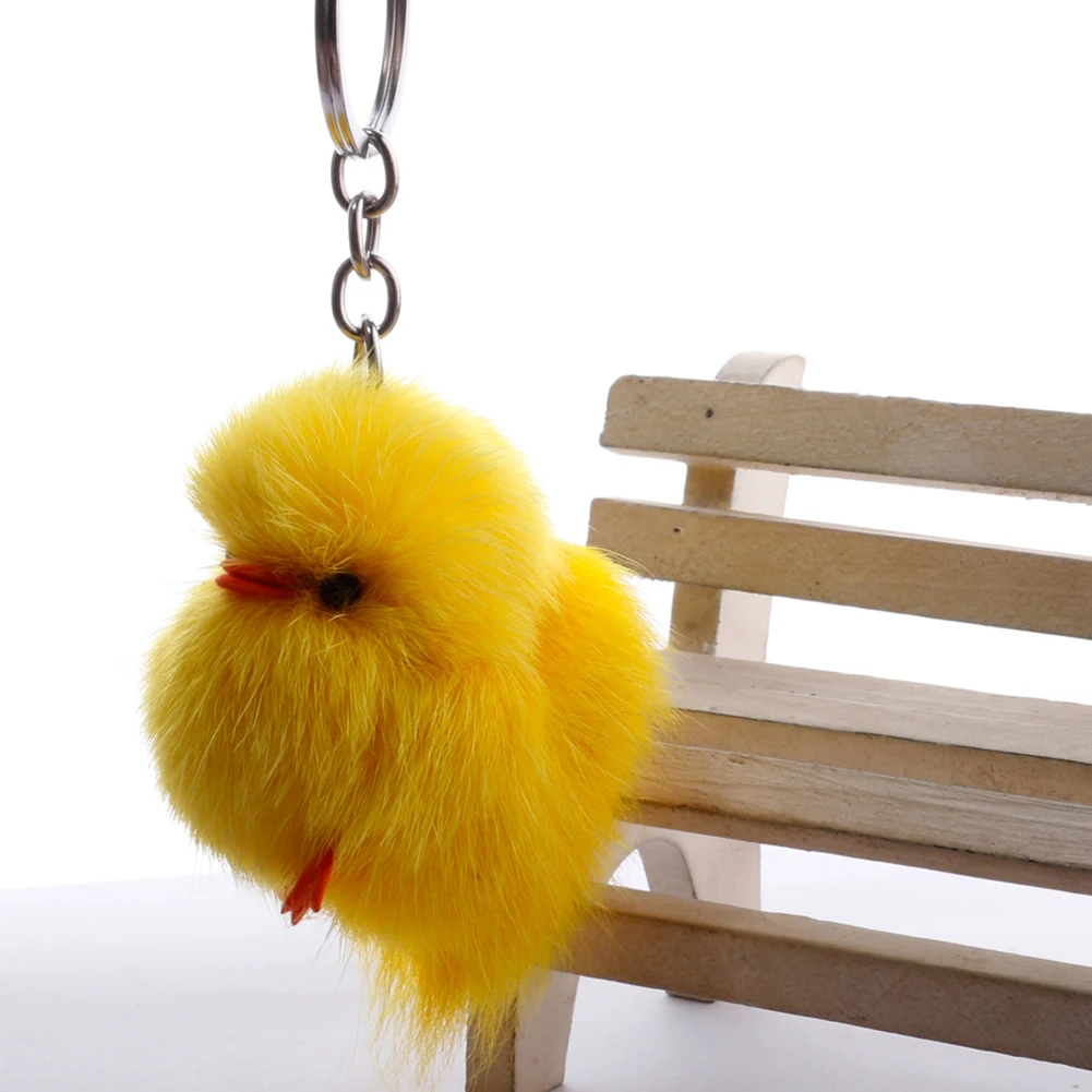 Милый цыпленок маленькая Желтая утка подвеска плюшевая кукла держатель для