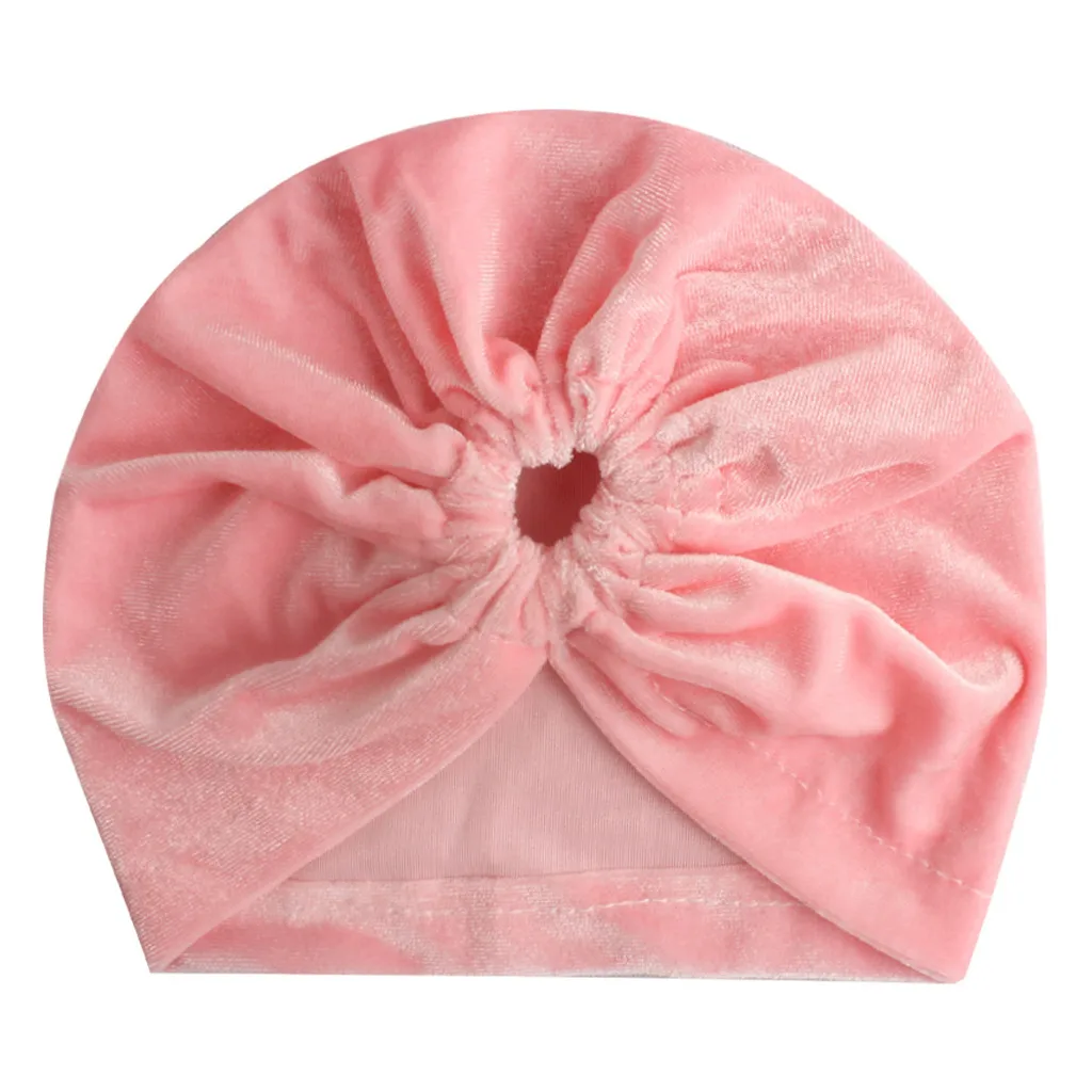 Детская шапка для маленьких мальчиков и девочек теплая однотонная вязаная