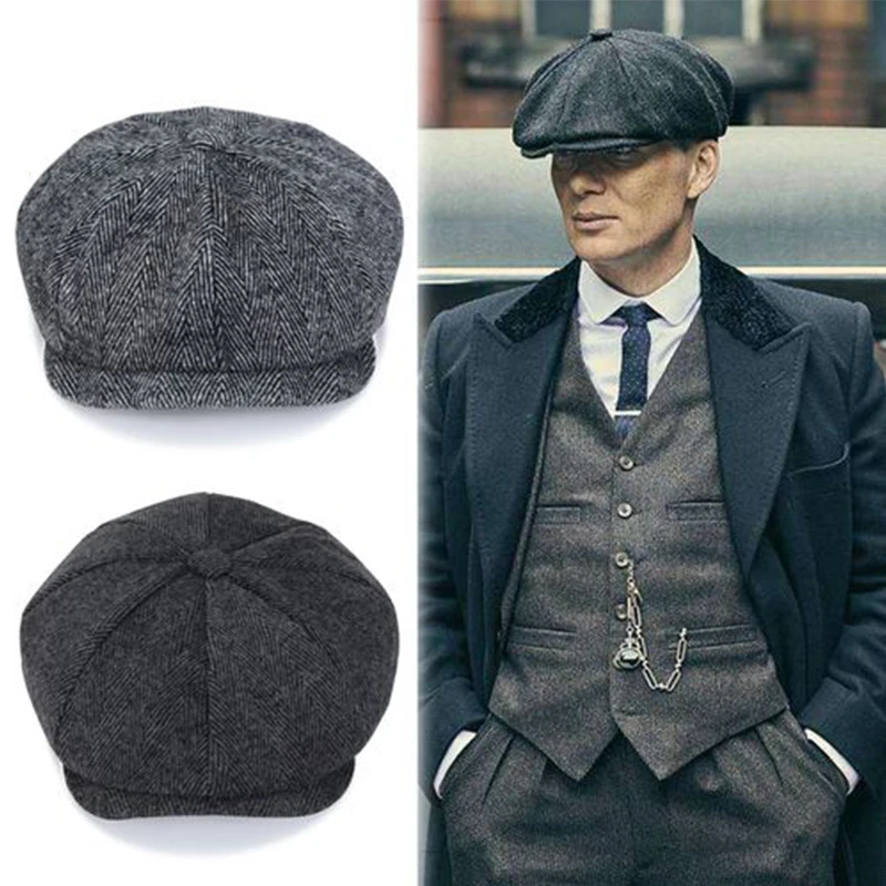 

Fashion New Razor Party Men's Hat Beret Ladies Newsboy Hat Autumn Cotton And Linen Octagonal Hat Retro Painter Hat