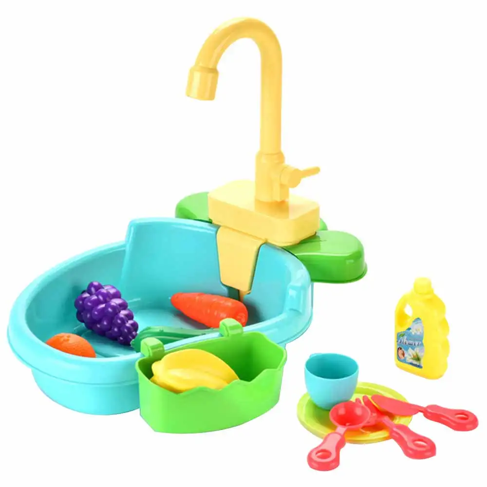 

Kids Kitchen Toys Simulation Electric Dishwasher Pretend Playing Kitchen Food Educational Summer Toys Role Playing Girls Toys