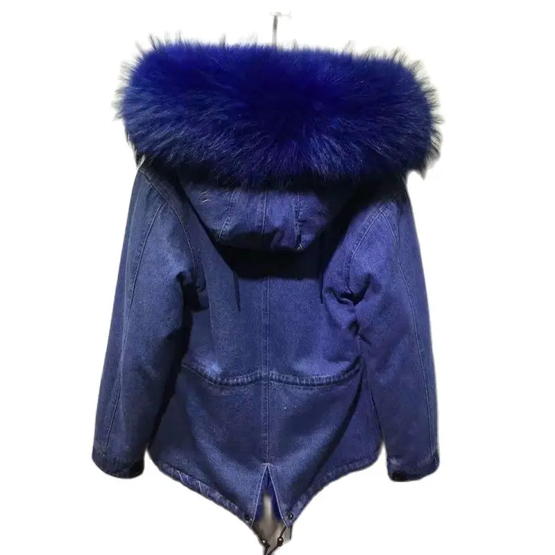 Новая джинсовая куртка женская зимняя одежда короткая ковбойская ткань MrMrs с