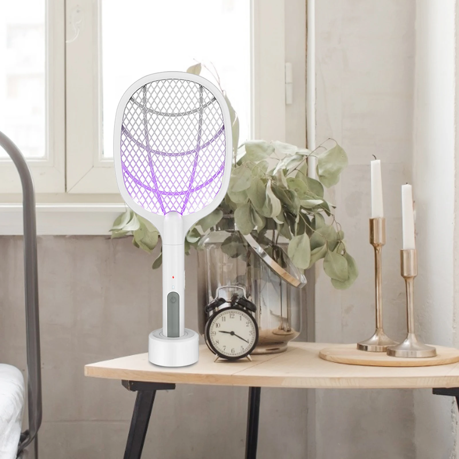 

Hot Sale 3000V Electric Insect Racket Swatter Zapper USB 1200mAh Rechargeable Mosquito Swatter Kill Fly Bug Zapper Killer Trap