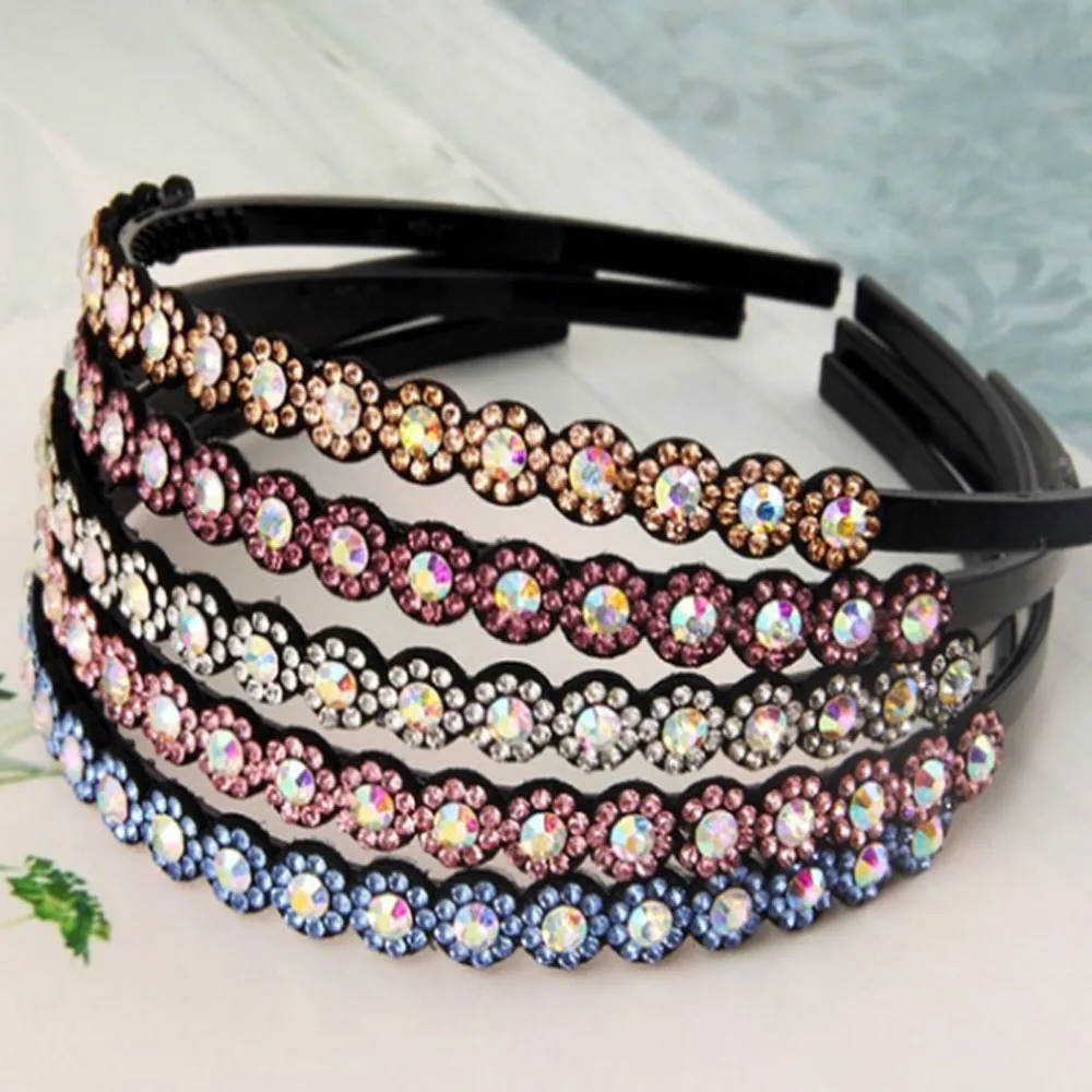 Стразы пластиковые зубчатые 1 шт. женская мода черные аксессуары для волос